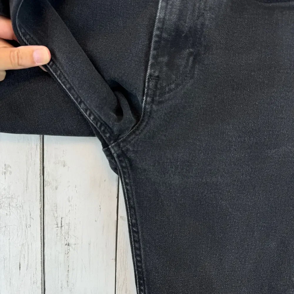 Everlane Black Coal Stretch High Rise Cigarette Crop Ankle Jeans Size 26 Regular - Picture 4 of 12